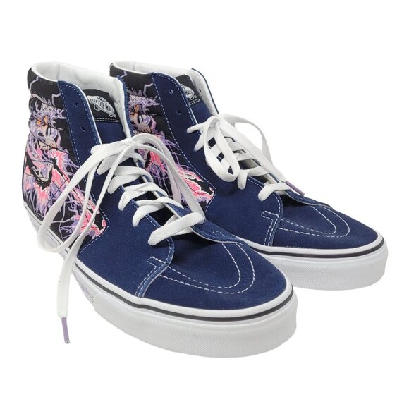 Vans Other - Vans Mens 11.5 Womens 13 Sk8 Hi Zap Navy Blue skull Glow in the dark sneakers